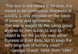 George Orwell 1984 quote on war Meme Template
