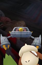 Smeargle photobombing shiny Metang Meme Template