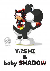 Black Yoshi & baby Shadow Meme Template