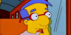 Milhouse on bus Meme Template