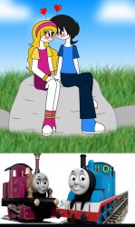 thomas and lady Meme Template