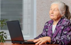 ELDER WOMAN WITH PC Meme Template