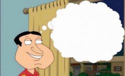 quagmire thinking Meme Template