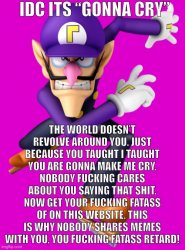 Idc its gonna cry waluigi Meme Template