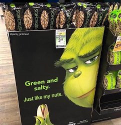 Grinch pistachios Meme Template