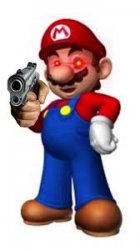 MARIO GUN Meme Template