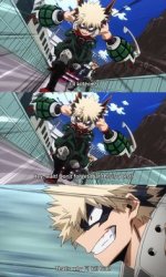 when bakugo doesn't listen Meme Template