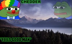pepe the frog- made bt chedder Meme Template