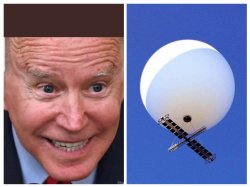 Biden and balloon Meme Template