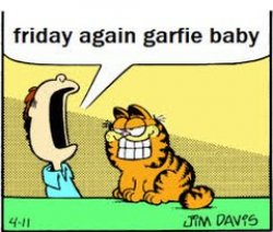 Friday again garfie baby Meme Template