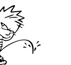 Calvin Pissing Meme Template