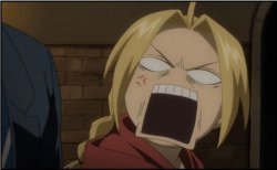 Shocked Edward Elric FMAB Anime Meme Template