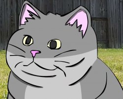 Alienmyth64 Grey Cat Fat Meme Template