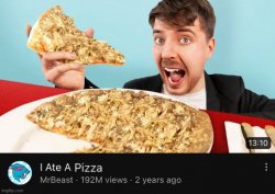 I ate a pizza Meme Template