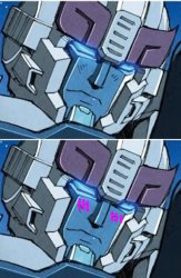 Blushing transformer Meme Template