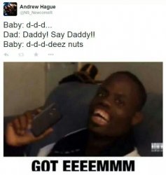baby pranking dad Meme Template