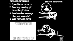 Discord Sex Hack Dark Mode Meme Template