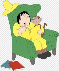 Chris, in the yellow hat and evil monkey Meme Template
