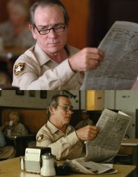 no country for old men, newspaper look HQ [ d-_-b TEMPLATE ] Meme Template