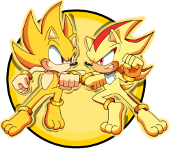 Super Sonic & Shadow (Barefoot) Meme Template