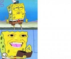 Spongebob i his W A L L E T Meme Template