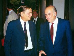 Ulof Palme with Andreas Papandreou Meme Template