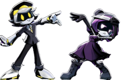 Prom Uzi and N (Stylized) Meme Template