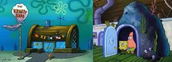 Kristy Krab secret entrance Meme Template