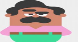 Wide Duolingo Guy With Eyebrow Raised Meme Template
