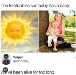 Teletubbies sun baby Meme Template