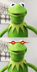 Kermit laser eyes Meme Template