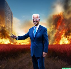 Biden flames Meme Template