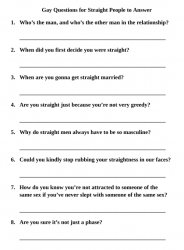 Gay Questions for Straight People Meme Template