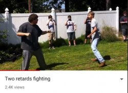 Two retards fighting Meme Template