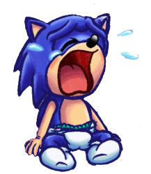 baby Sonic Crying Meme Template