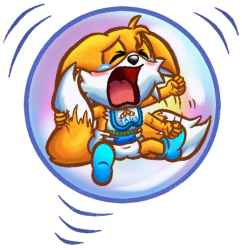 baby Tails Crying in the Bubble Meme Template