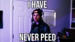 I have never peed - YuB Meme Template