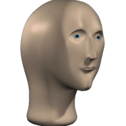 Stonks Head Meme Template