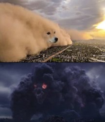 Dust Storm Doge Meme Template