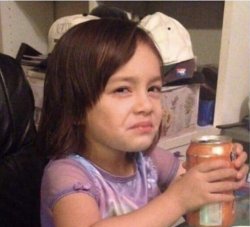 LITTLE GIRL ANGRY SIDE EYE Meme Template