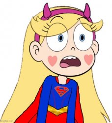 Star as Supergirl Shocked Meme Template