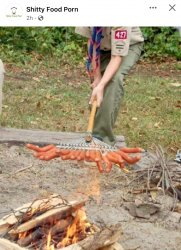 Weenie roast on rake Meme Template
