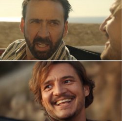 nick cage pedro pascal Meme Template