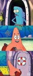 Patrick I love you door slam Meme Template
