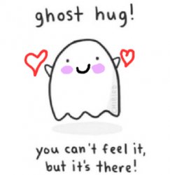 cute ghost hugg Meme Template