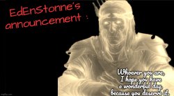 EdEnStonne's announcement v2 Meme Template