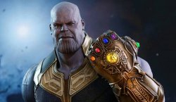 Thanos holding gauntlet Meme Template