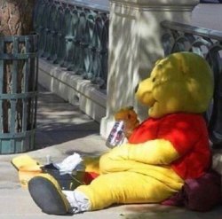 homeless winnie the pooh Meme Template