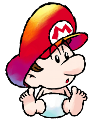 baby Mario Meme Template