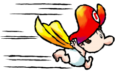 baby Mario Running Meme Template